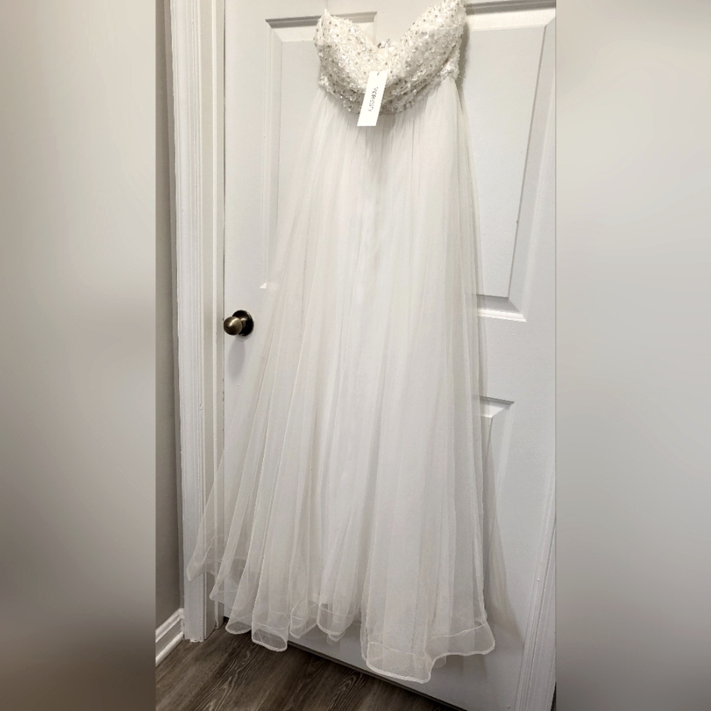 Faeriesty Strapless Sequin Gown Dress